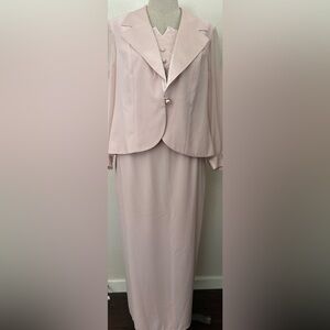 Elegant Pink Skirt Suit Set